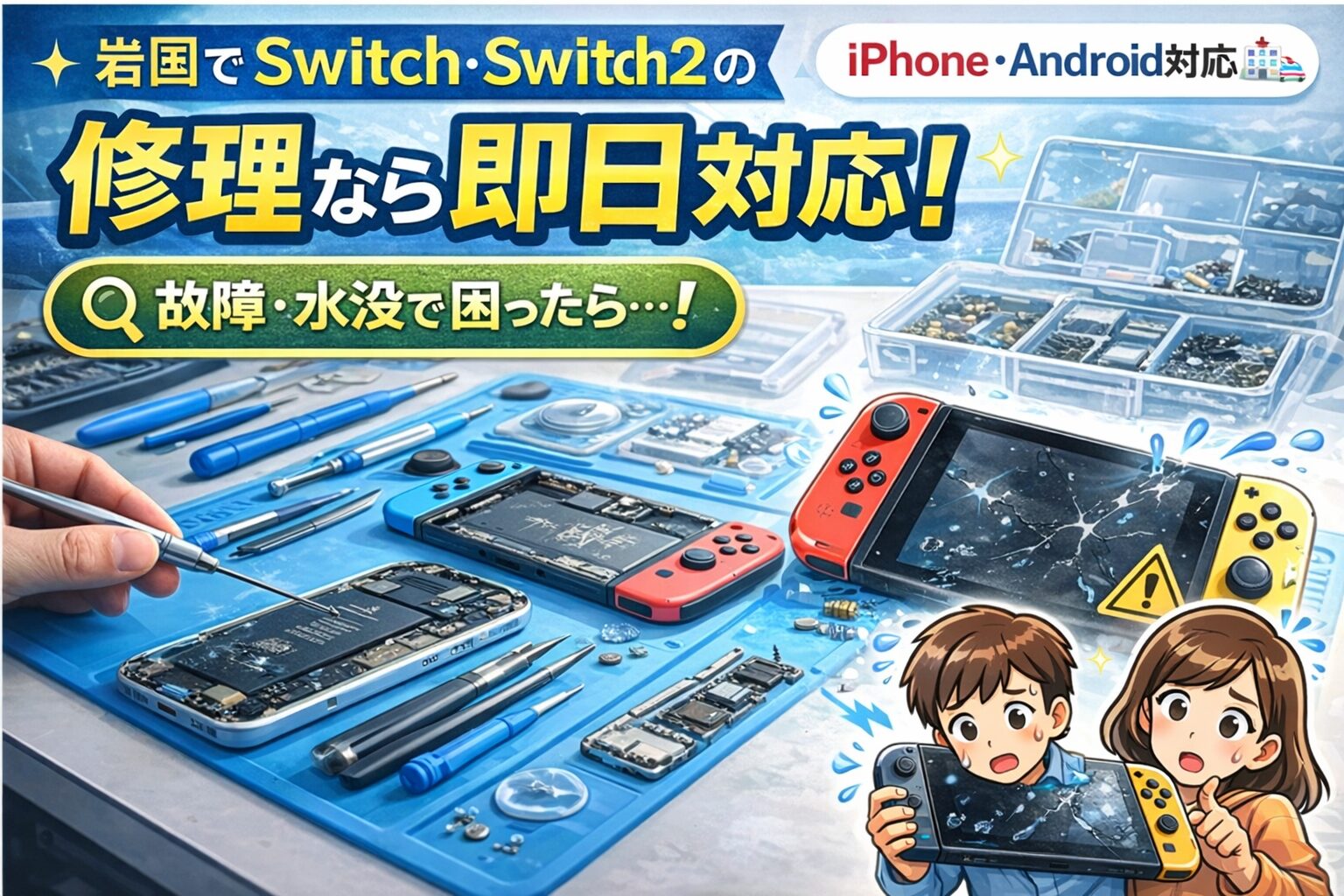 Switch・Switch2が壊れた時の対処法｜水没・充電不良・画面故障など